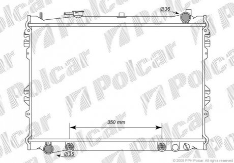 Радіатор охолодження Polcar 457808-3