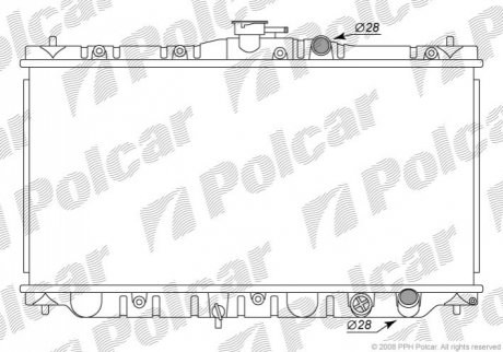 Радіатор охолодження Polcar 381608-4 (фото 1)