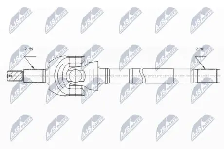 Полуось NTY NPW-CH-122