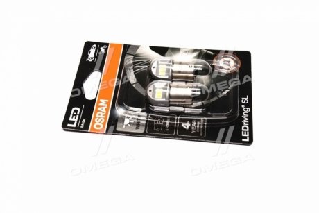 Лампа светодиодная LED R10W 12V 10W ВА15s LEDriving SL 6000K (компл.2шт) OSRAM 5008DWP-02B