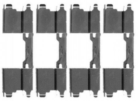 Комплектующие, колодки дискового тормоза HELLA 8DZ355203501 (фото 1)