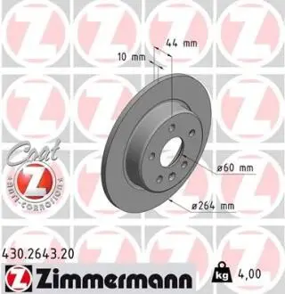 Гальмiвнi диски заднi ZIMMERMANN 430264320