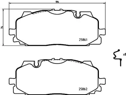 Тормозные колодки дисковые перед. Audi A4, A4 Allroad, A5, A8, Q5, Q7 Bentley Bentayga Vw Touareg 1.4-6.0 01.15- HELLA 8DB 355 021-641