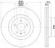 Фото 4 - гальмівні диски перед. Audi A4 (B8) 2.0 TDI 07-/A5 2.7 TDI 09- HELLA 8DD 355 113-951 Гальмівні диски перед. Audi A4 (B8) 2.0 TDI 07-/A5 2.7 TDI 09- HELLA 8DD 355 113-951 (фото 4)