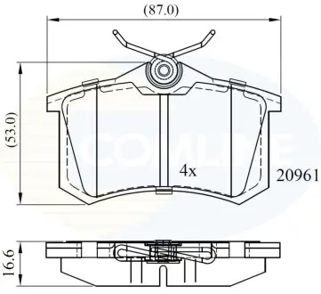- Тормозные колодки к дискам Comline CBP0797
