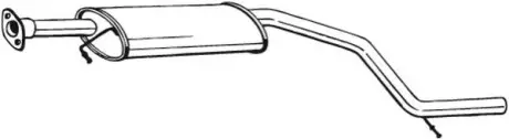 Глушник середня частина FORD MONDEO (00-07) (281-067) BOSAL 281067