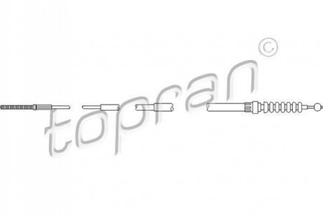 Трос, стояночная тормозная система TOPRAN / HANS PRIES 103063