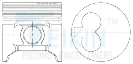 Поршни ремонт +0.50mm Alfin (к-кт на мотор) Mazda R2/RF, Kia Besta TEIKIN 42167A050