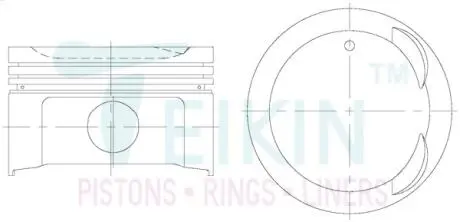 Фото поршні ремонт (+0.50 мм) (к-кт на мотор) Daihatsu K3-VE-III TEIKIN 32607050 Поршні ремонт (+0.50 мм) (к-кт на мотор) Daihatsu K3-VE-III TEIKIN 32607050