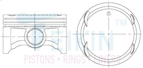 Поршні STD (к-кт на мотор) Mitsubishi Lancer 1.5L (4A91) TEIKIN 43696STD