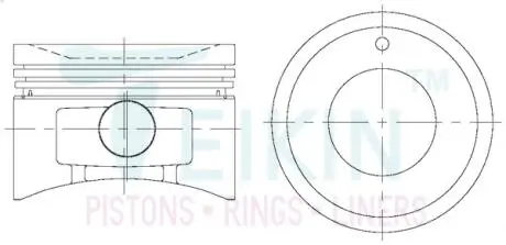 Поршни +0.50mm (к-кт на мотор) Almera Classic B10RS (QG16DE) TEIKIN 44688050