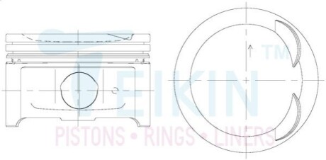 Поршні ремонт + 0.50 mm(к-кт на мотор) Toyota 2SZ-FE TEIKIN 46683050