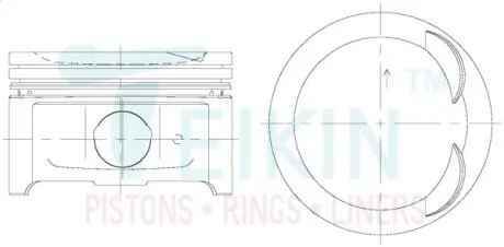 Поршні ремонт + 0.50 mm(к-кт на мотор) Toyota 2SZ-FE TEIKIN 46683050