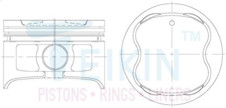 Поршні ремонт + 0.50 mm(к-кт на мотор) Toyota 5VZ-FE TEIKIN 46666050