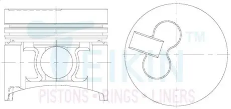 Поршни ремонт +0.50mm (к-кт 4шт) Nissan TD27, TD42 TEIKIN 44630A050