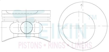 Поршні ремонт + 0.50 mm(к-кт на мотор) Opel C20NE TEIKIN 56112050