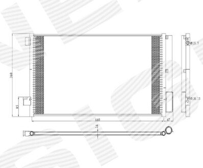 Радіатор кондиціонера FIAT 500X, 15 - Signeda RC30045