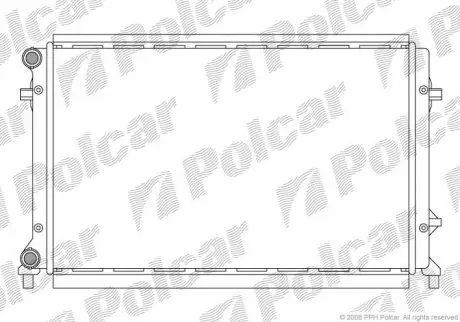 Радiатор Audi A3 /Seat Altea /Skoda Octavia /VW Caddy III, Golf V, Touran 1,4-2,0SDI 03- Polcar 133108-1