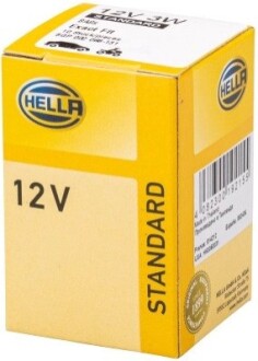 H 12V 3W Лампа розжарювання STANDARD HELLA 8GP 002 068-131