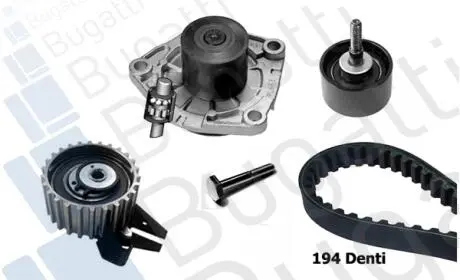 ZESTAW ROZRZ Z POMPЕ WODY ALFA GIULIETTA/FIAT 500L/BRAVO/OPEL COMBO 1,6JTD/1,6CDTI 10- BUGATTI KBU10184E