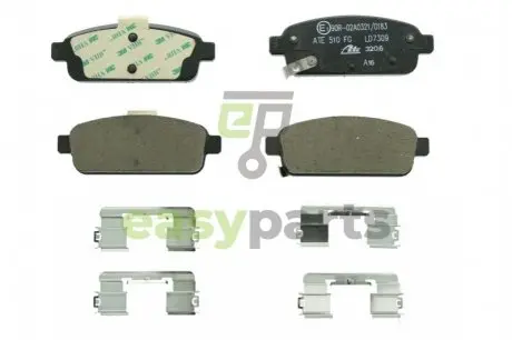 KLOCKI HAM CERAMIC OPEL ASTRA J 1.3CDTI 95KM, 1.4 87KM, 1.6 115KM 09- TYг ATE 13.0470-7309.2