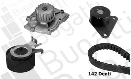 ZESTAW ROZRZ Z POMPЕ WODY VOLVO V40/S60/S70/S80/XC90 2,0/2,4/2,5T 00-10 BUGATTI KBU10138C