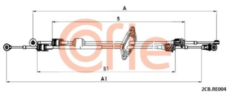 Трос КПП Renault Master 2.3dCi (FWD) 11- COFLE 2CB.RE004