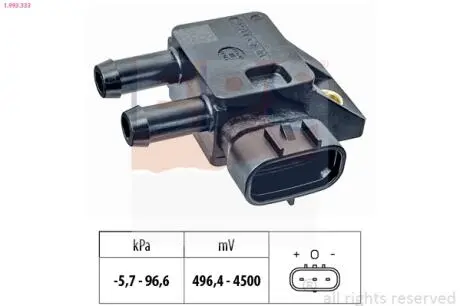 TOYOTA датчик тиску повітря Avensis 2,0-2,2D 08-, Land Cruiser Prado 4,5D 07- EPS 1.993.333
