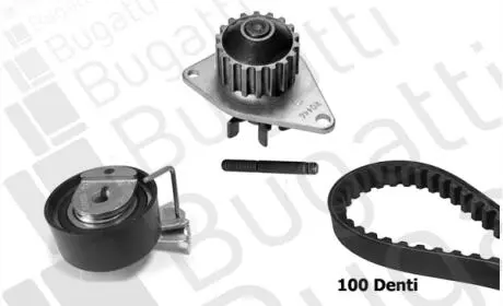 ZESTAW ROZRZ Z POMPЕ WODY CITROEN BERLINGO/C3/PEUGEOT 206 1,1 02- BUGATTI KBU10012C