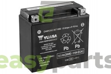 МОТО 12V 18,9 Ah High Performance MF VRLA Battery AGM (сухозаряженій) YUASA YTX20H-BS (фото 1)