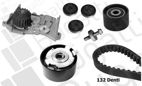 ZESTAW ROZRZ Z POMPЕ WODY RENAULT MEGANE II/CLIO III 1,6 16V 04- BUGATTI KBU7718A