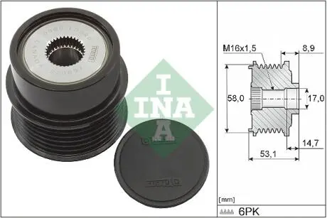 KOгO PASOWE ALTERNATORA HYUNDAI I30/IX35/I40/KIA CEED 1,4-2,0 12- INA 535 0326 10