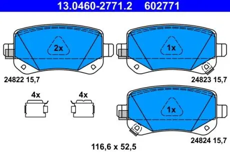 KLOCKI HAM CHRYSLER GRAND VOYAGER IV 2.8CRD 07-, 3.3 08- ATE 13.0460-2771.2 (фото 1)