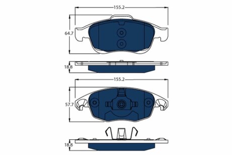 KLOCKI HAM LUCAS CITROEN C4 PICASSO 1.6HDI, 1.8I 16V 07- PRZ?D TRW GDB1690BTE