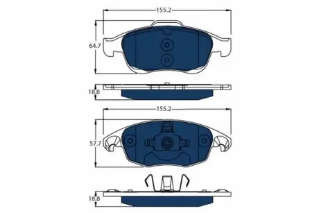 Фото klocki ham lucas citroen c4 picasso 1.6hdi, 1.8i 16v 07- prz?d TRW GDB1690BTE KLOCKI HAM LUCAS CITROEN C4 PICASSO 1.6HDI, 1.8I 16V 07- PRZ?D TRW GDB1690BTE