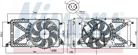 WENTYLATOR CHСтержень FORD TRANSIT 2,2D/2,3 06-14 -AC Z OBUDOWe NISSENS 85827