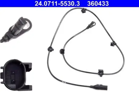 CZUJNIK ABS MERCEDES VITO 109CDI 14-, 114CDI 14- TYг ATE 24.0711-5530.3