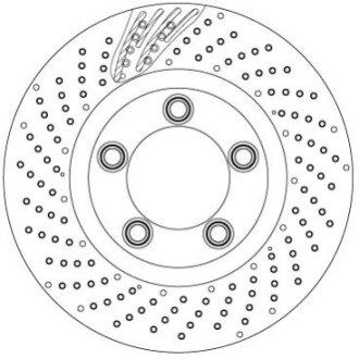 TARCZA HAM LUCAS PORSCHE CAYMAN 2.0, 3.4, 3.6 06.08- PRZ?D LEWY TRW DF6542S