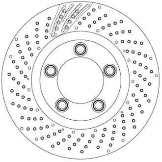 TARCZA HAM LUCAS PORSCHE CAYMAN 2.0, 3.4, 3.6 06.08- PRZ?D LEWY TRW DF6542S