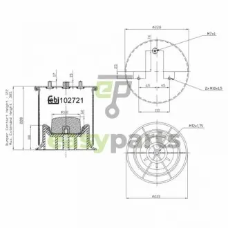MIECH ZAWIESZENIA PNEUMATYCZNEGO FEBI TRUCK IVECO LEWA TYLNA OМ FEBI BILSTEIN 102721