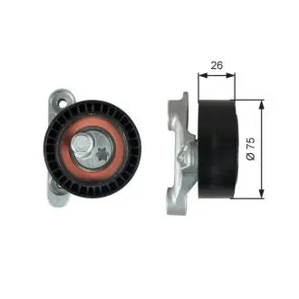РОЛКА НАПИН ПА КЛИНСКИЕ ВОРОТА SKODA CITIGO/VW UP/SEAT MII 1,0 12- Gates T39345 (фото 1)
