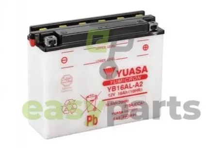 Фото мото 12v 16,8 ah yumicron battery (сухозаряженій) YUASA YB16AL-A2 МОТО 12V 16,8 Ah YuMicron Battery (сухозаряженій) YUASA YB16AL-A2