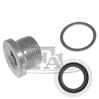 Korek spustu oleju M22x1.5 OAS 080 FIAT L=14 BLISTER + 2 PODKгADKI Fischer Automotive One (FA1) 445.410.021