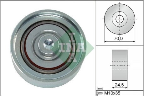 ROLKA PROW PAS KLIN PEUGEOT 4008/CITROEN C4 1,8D 12- INA 532 0583 10