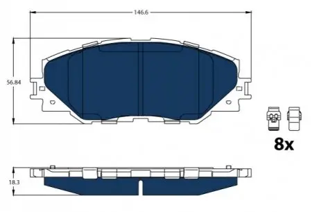 KLOCKI HAM LUCAS TOYOTA RAV 4 III 2.0VVT-I, 2.2D-4D 06- TRW GDB3424BTE