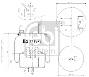 ПНЕВМАТИЧЕСКАЯ ПОДВЕСКА FEBI TRUCK RENAULT MAGNUM FEBI BILSTEIN 171377
