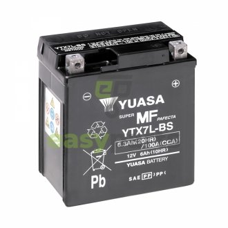 МОТО 12V 6Ah MF VRLA Battery AGM (сухозаряжений) YUASA YTX7L-BS