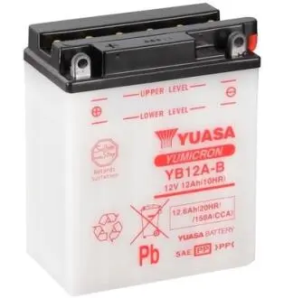 Фото мото 12v 12,6 ah yumicron battery (сухозаряджений) YUASA YB12A-B МОТО 12V 12,6 Ah YuMicron Battery (сухозаряджений) YUASA YB12A-B