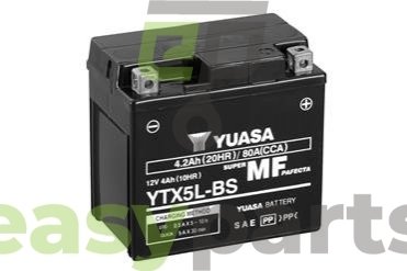 МОТО 12V 4Ah MF VRLA Battery AGM (сухозаряжений) YUASA YTX5L-BS
