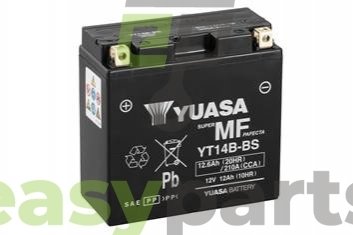 МОТО 12V 12,6 Ah MF VRLA Battery (сухозаряженій) YUASA YT14B-BS (фото 1)